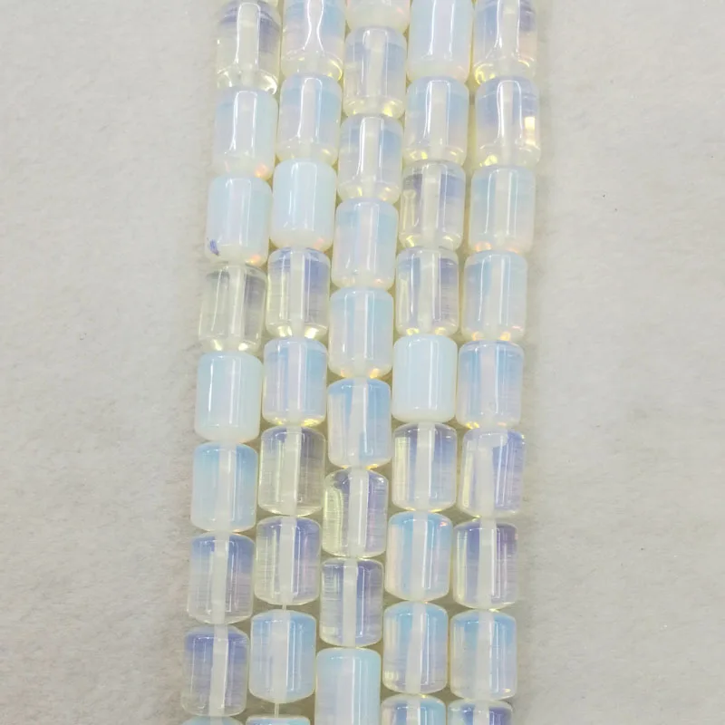 

Wholesale fashion natural opal cylinder Beads opalite stone tube beads 14mm*10mm 50pcs for jewelry accessories