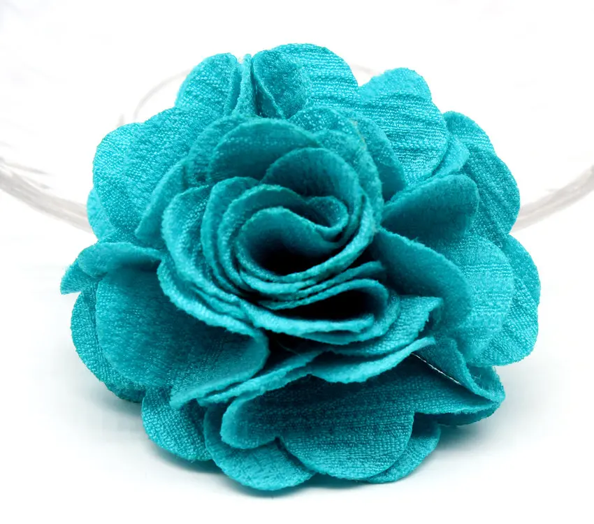 40pcs 60 millimetri di colore della miscela Tessuto Rosa 2.5 pollici Tessuto Fiori FAI DA TE Fasce Del Bambino boutonniere di Cerimonia Nuziale Cappello Spille, tie Spille