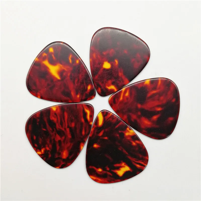 Celluloid Guitar Picks, Tortoise Shell Color, Different Thickness, Plectrum, Free Shipping, 100Pcs