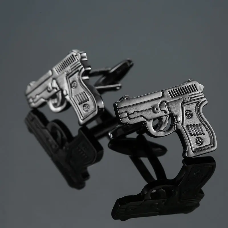 18 style Mix Hotsale Designs Cufflinks Men's Designer Cufflinks Gold-color Bullet Design Novelty Gun Design Cuff Links