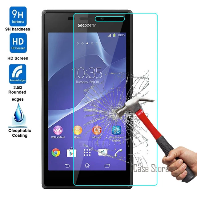 Premium HD 9H 2.5D tempered glass screen protector For Sony Xperia Z Z1 Z2 Z3 Z3 Z4 Z5 Compact mini sklo film case cover