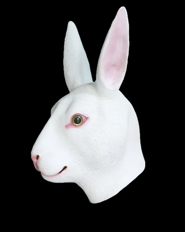 Promotional  Realistic  high-quality   fancy costume latex  grey rabbit  mask  Halloween prop