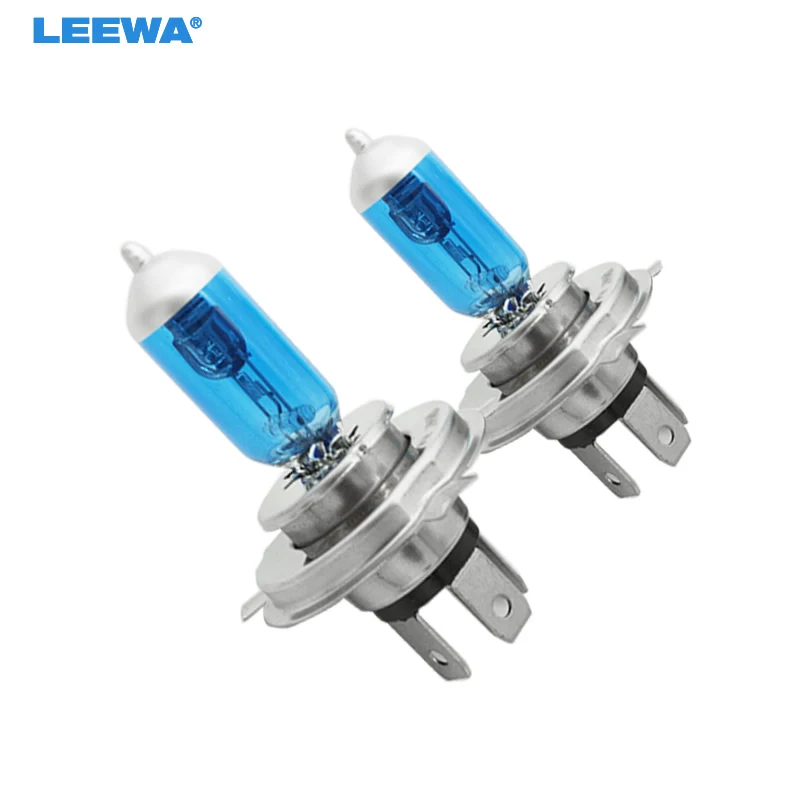 LEEWA 20pcs Car H4 55W/100W 12V White FogLights HalogenBulb Car Headlights Lamp Car Headlight Bulbs #CA2030