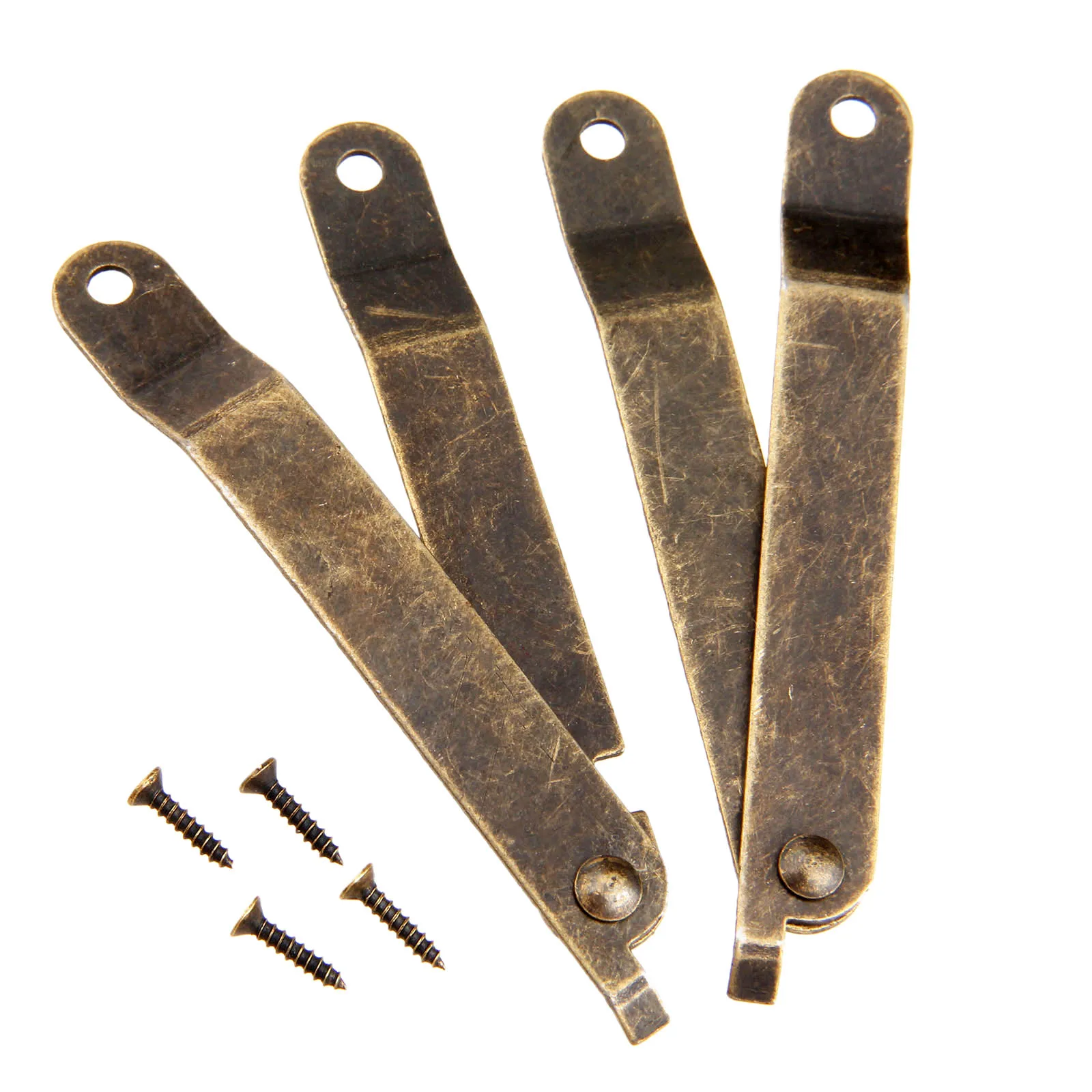 2PCS Antique Bronze Lid Support Hinges Stay For Box Display Furniture Accessories Cabinet Door Kitchen Cupboard Hinges Lid Stays