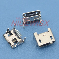 10pcs Micro USB connector 5pin seat Jack Micro usb Four leg no side Inserting plate seat MIni usb connector for Mobile tail plug