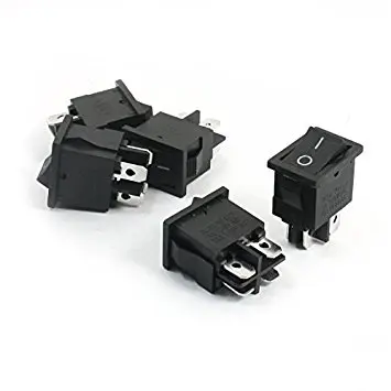 Rocker Switch KCD1-104 black 4p 2 files power switch 6A/250V 10A/125V