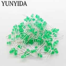 Verde 3mm LED verde diodo luminescente 100 pz/lotto