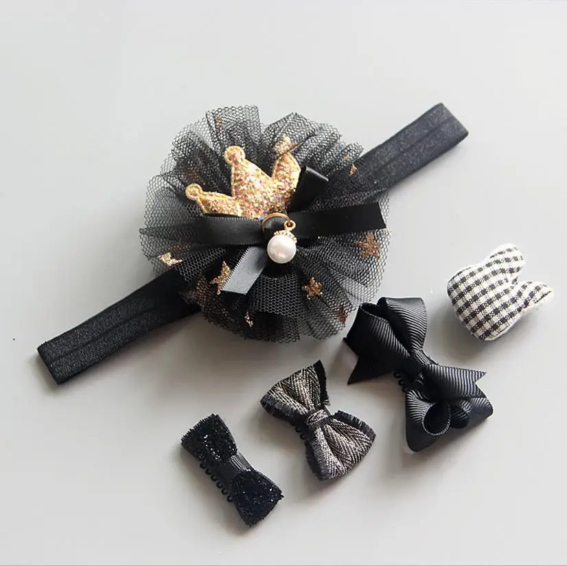 New Kids Newborn Chiffon Floral Headband headwrap Girls Mini Bowknot Baby Hairpins Headwear Toddlers Hair Accessories TZ49