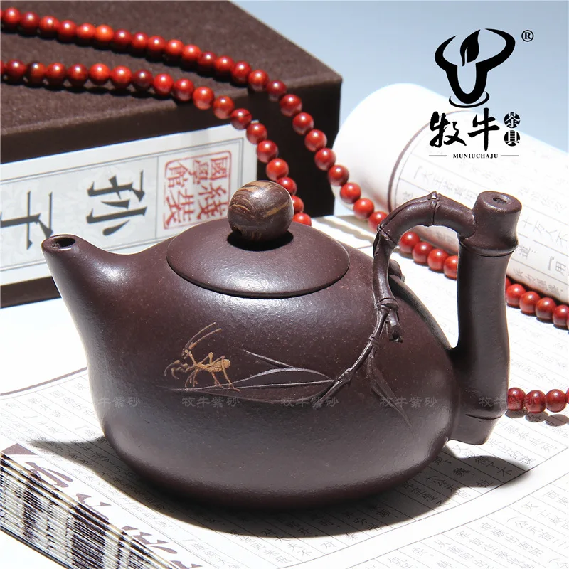 

The famous Yixing teapot teapot bamboo fun 190 ml for fully mixed batch Qin Yan Ling