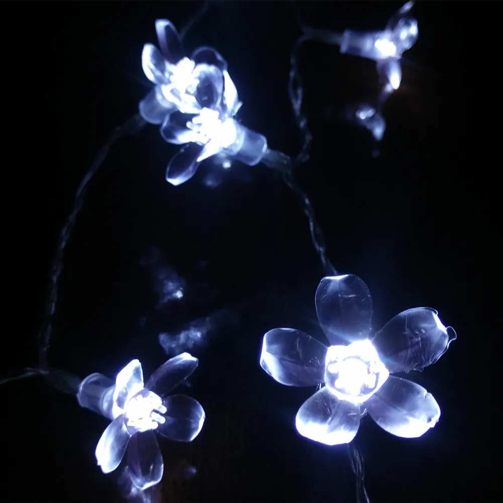 

YIYANG 5M 50 LED Cherry Blossom Fairy String Light Sakura Flower Battery Operated Christmas Xmas Wedding Party Decoration Lights