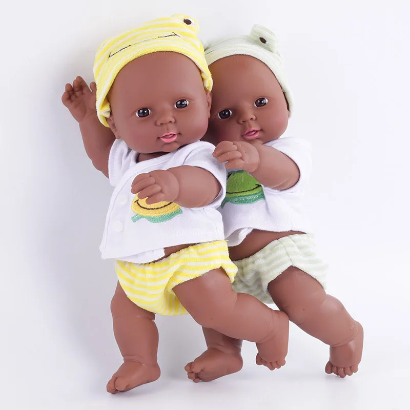 12''30cm Newborn Reborn African Doll Baby Simulation Soft Vinyl Children CheapLifelike Toys Christmas Birthday Gifts