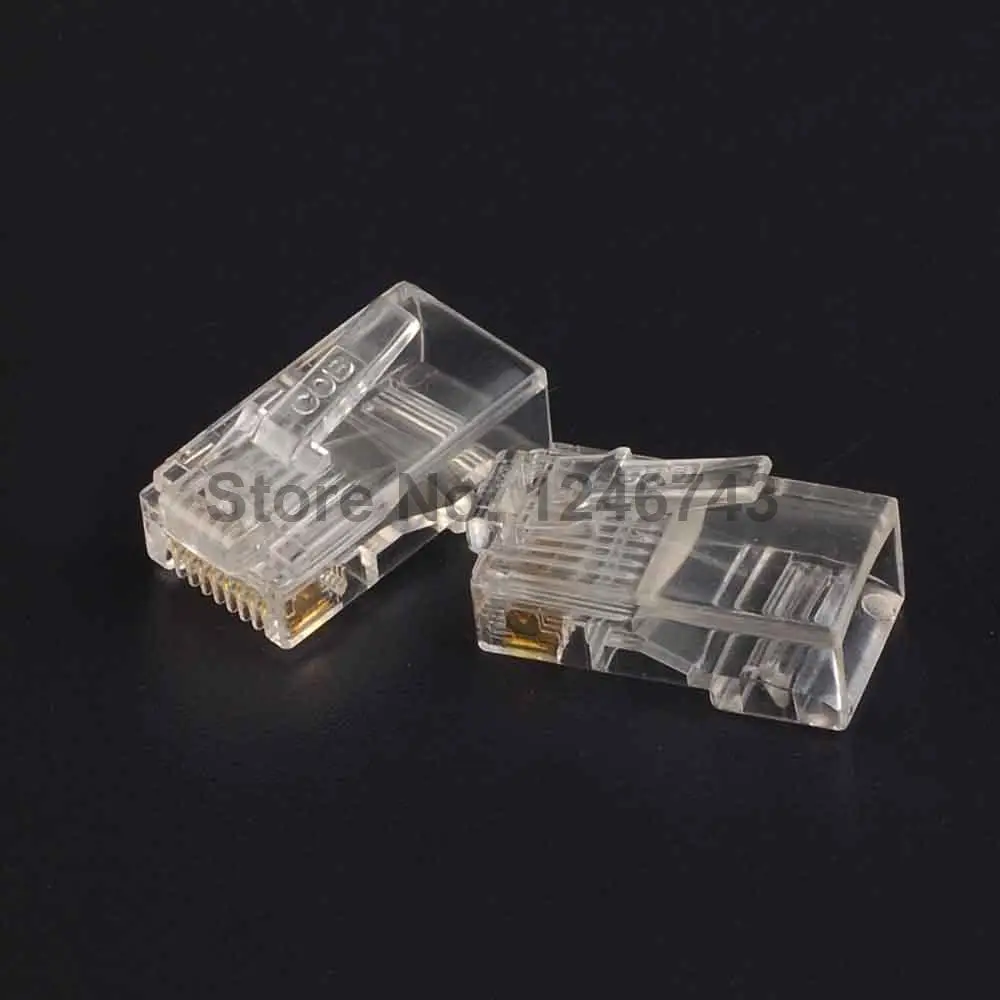 20PCS 8Pin RJ45 8P8C Modular Plugs Socket Network Ethernet Crystal Plug RJ45 Connector Adapter for Cat5/5e Cat6 Cable Plugs