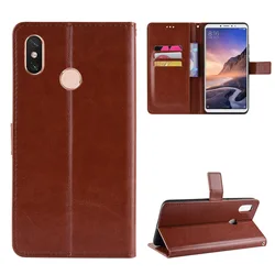 New Hot For Xiaomi Mi Max 3 Case Xiaomi Mi Max3 Wallet Flip Style Glossy Retro PU Leather Phone Back Cover For Xiaomi Mi Max 3