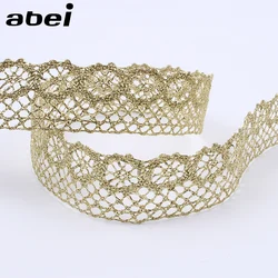 5Yards Gold Silver Lace Trims Diy Cosplay Stage Performance Clothes Dress Fabric Handmade Lace Ribbon Garment Accessories