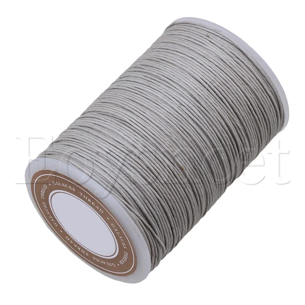 Beige 0.6mm Linen Waxed Wax Thread Cord Sewing Craft for Leather Caft Stitching