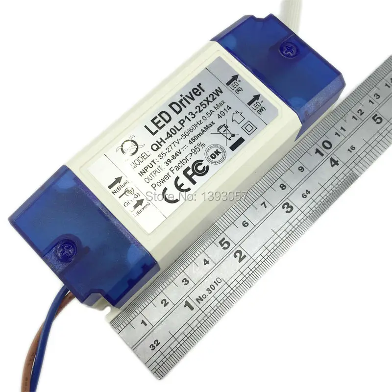 1 Pieces 13-25x2W DC39-84V 430mA - 450mA 30W 40W LED Driver High Power LED Powr Supply For Floodlight