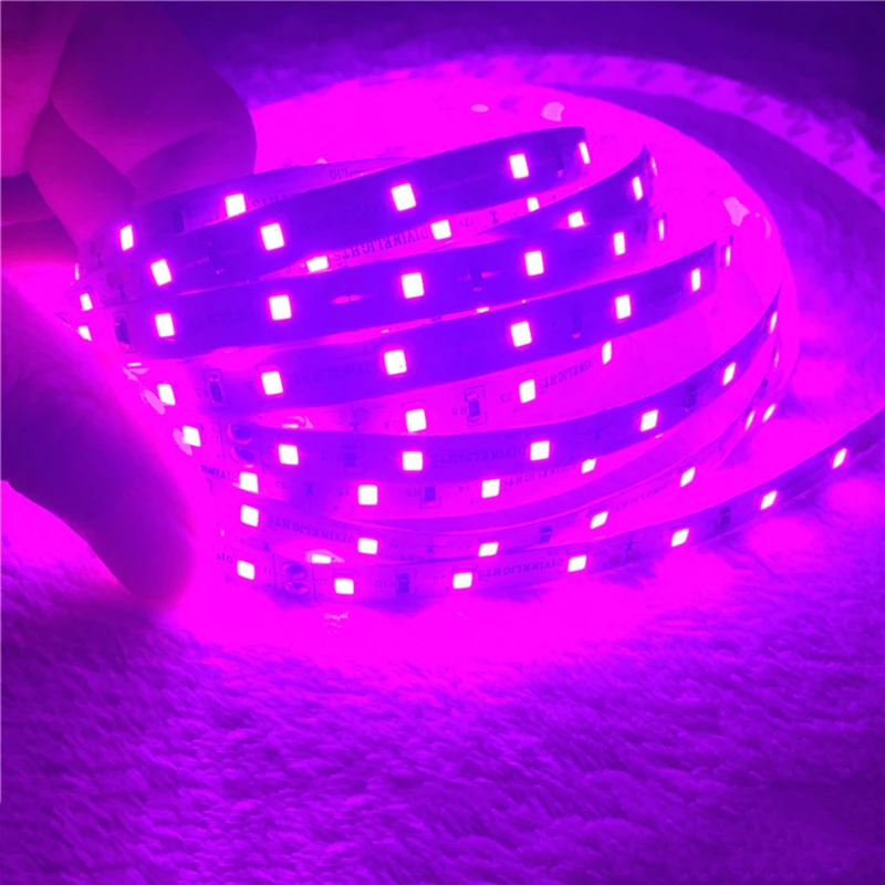 Romantic Pink LED Strip light  IP65 Waterproof 3528 SMD 60LED/M 5M flexible LED rope bar light DC12V Led decroation tape