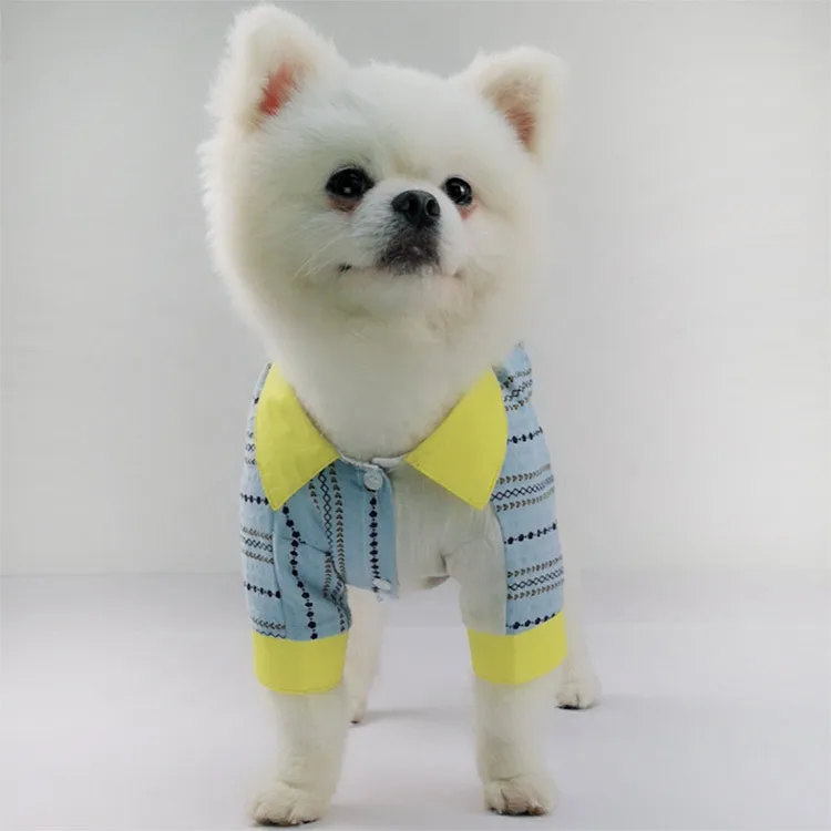 Patchwork Pet Dog Summer Dog Shirt Coat Blouse XS-2XL Poodle Pomeranian Bichon Schnauzer Pug French Bulldog Clotes Dog Costume