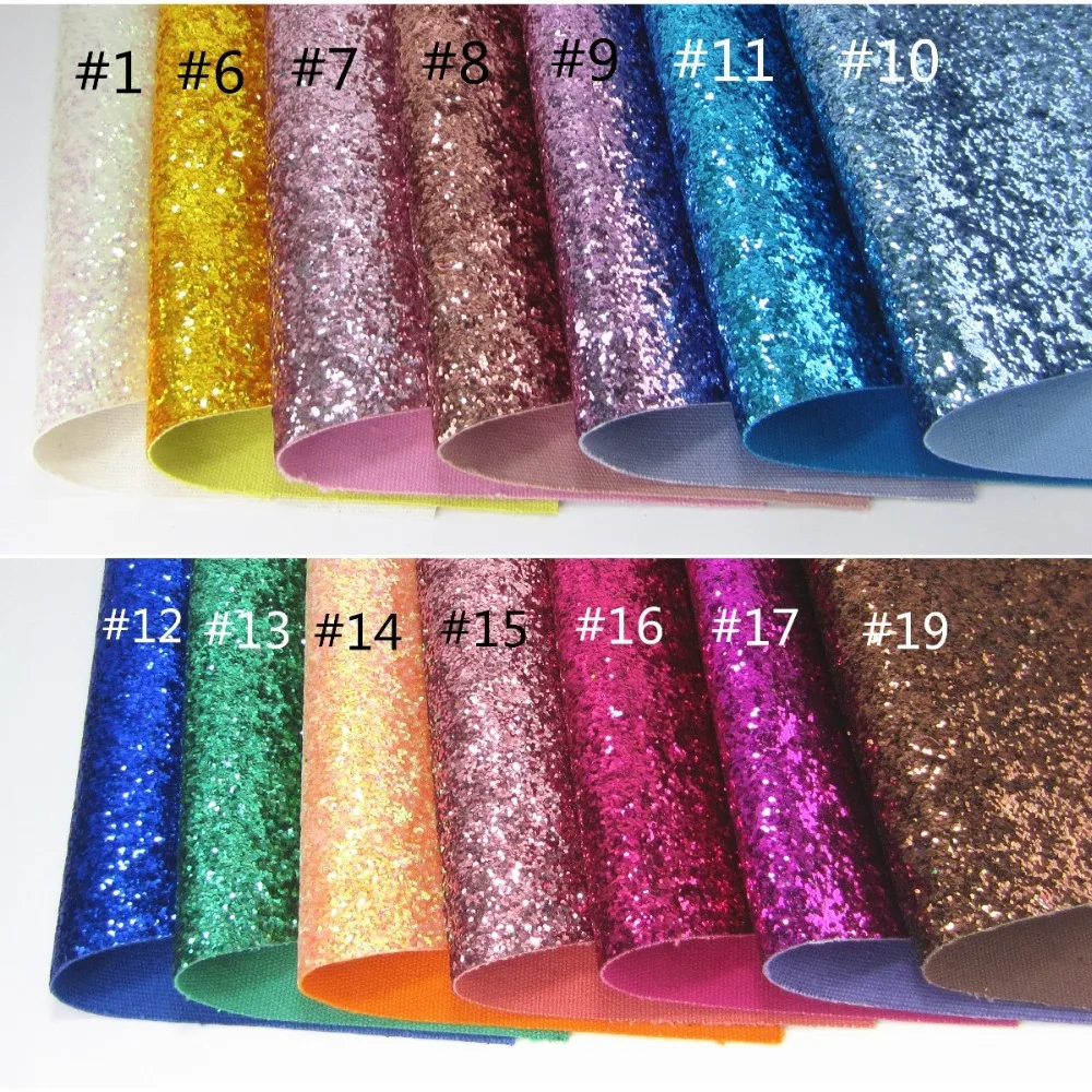 30x134cm Chunky Glitter Fabric Synthetic Faux PU Leatherette leather Roll For Hair Bows Craft Shoes DIY AY027