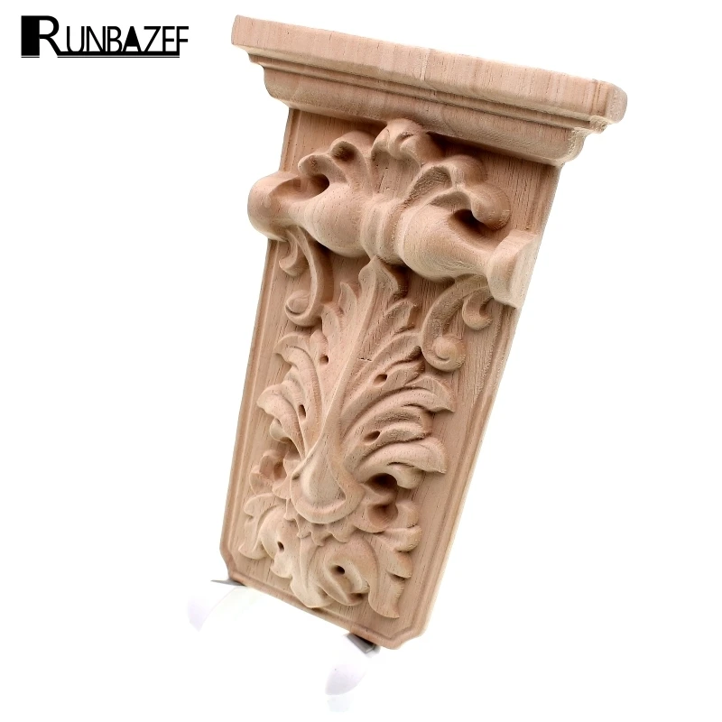 RUNBAZEF Solid Wood Furniture Carved Home Wedding Decoration Accessories Corbel Rome Stigma Craft Figurine Miniature Ornaments