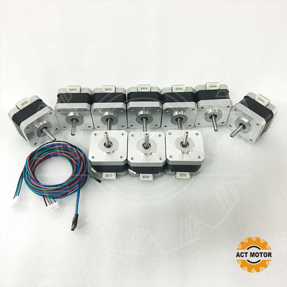 

Free Ship From Germany! ACT 10PCS Nema17 Stepper Motor 17HS3404L23P1-X1 2Phase 2800g-cm 0.4A 4-Lead CE ROSH ISO 3D Printer Robot