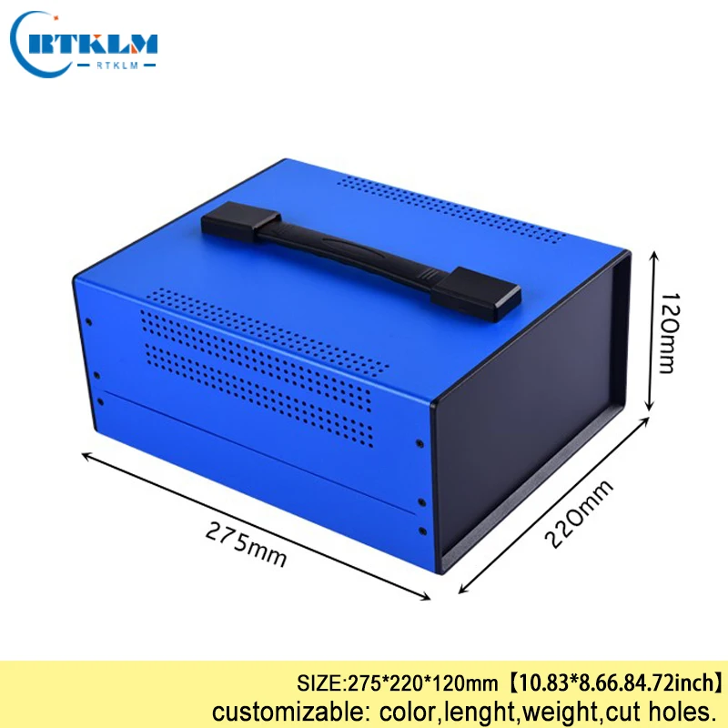 DIY Iron Electronics Project Box 275x220x120mm Amplifier Enclosure Housing Instrument Case for DIY Junction Box