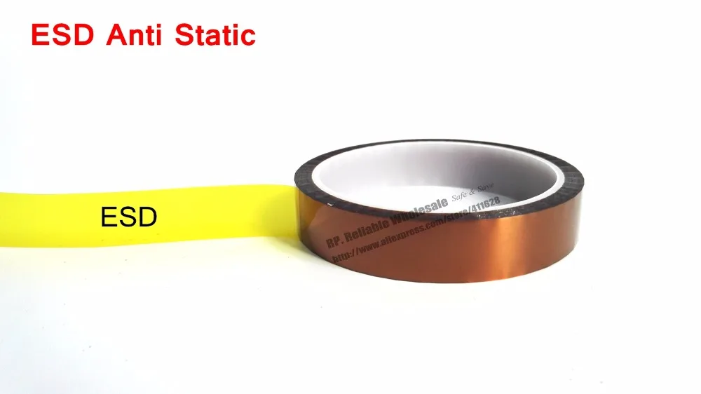 

0.06mm Thick 135mm*20M Low Static Polyimide Film Tape ESD One Side Sticky Tape, Poly imide for Isolate, Electrical