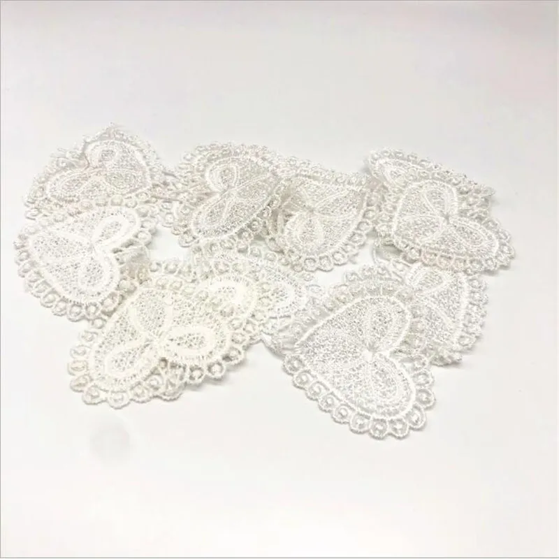 Heart Lace Tape DIY Apparel Sewing  Fabric White Black  Lace Trimming Gift Packaging Lace Ribbon