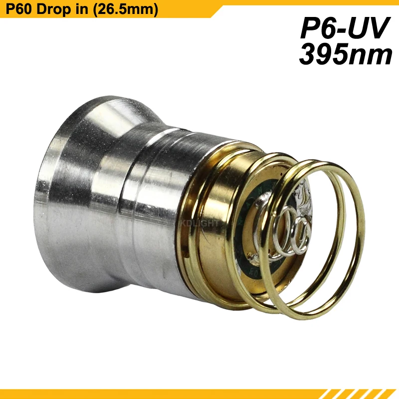 KDLITKER P6-UV UV365nm UV395nm 3V - 12V 1-Mode UV P60 Drop-in (Dia. 26.5mm)