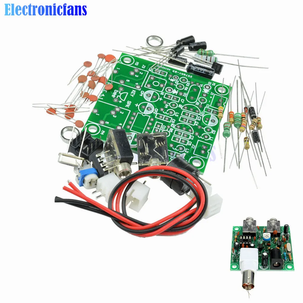 1Set QRP Pixie Kit 40M CW Ham Radio Shortwave Transmitter Receivers Module Radio Diy Kits 7.023MHz-7.026MHz 5x5cm