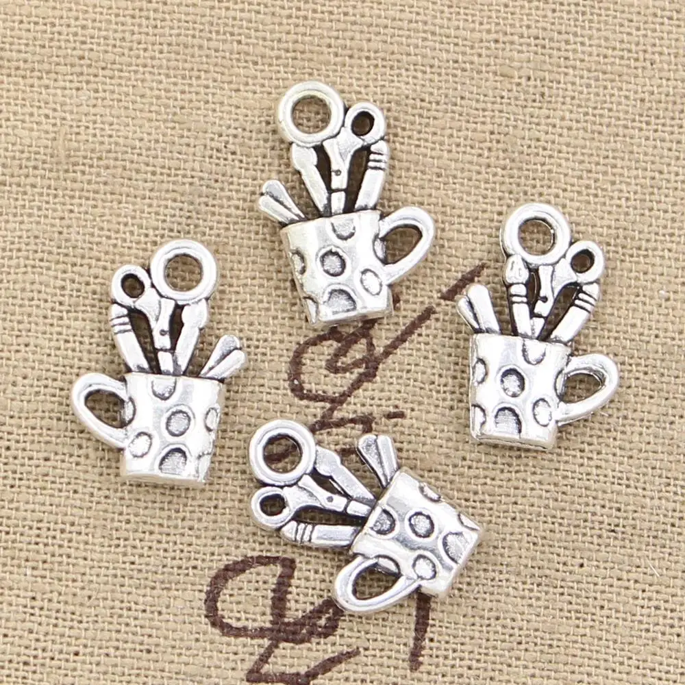 12pcs Charms Pen Containe 19x11mm Antique Making Pendant fit,Vintage Tibetan Silver color,DIY Handmade Jewelry