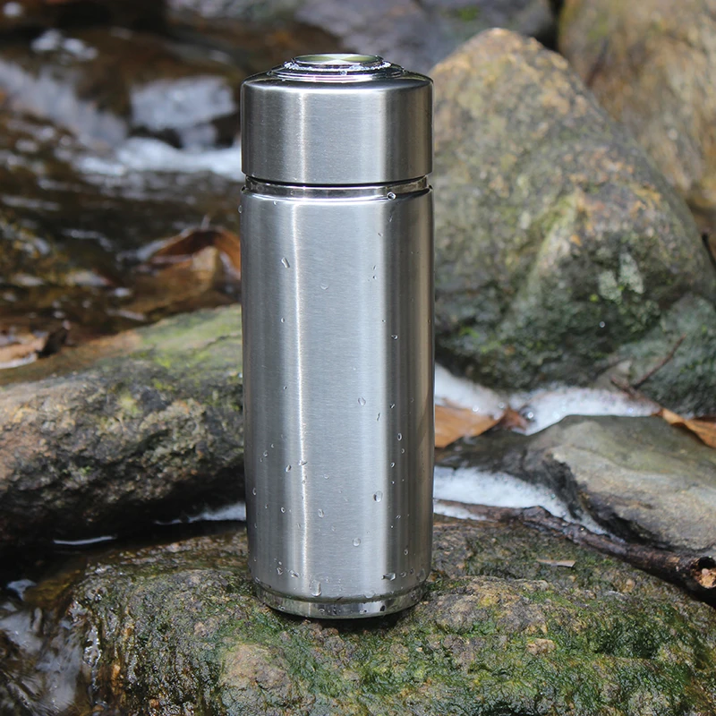 pH 9.5 Stainless Alkaline Water Ionizer Bottle + Replacement Filters Cartridge Healthy Nano Energy Flask Water Filter Cup Mug