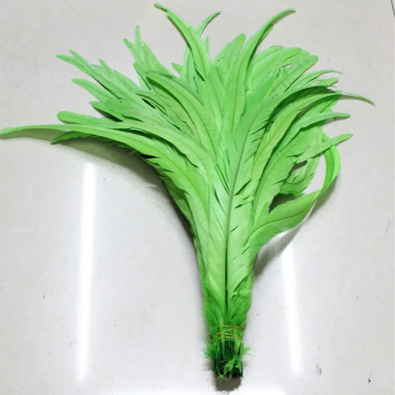 

New! Wholesale 800pcs high quality green rooster feathers 12-14inch /30-35CM DIY jewelry decoration, art props accessories