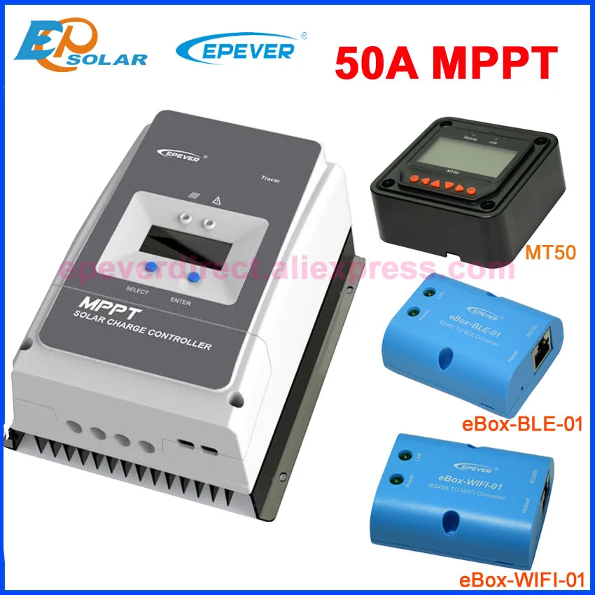 EPEVER 50A MPPT Solar charger controller regulator 50amp 12v 24v 36v 48v auto max pv voc 150v 200v input Tracer5415AN 5420AN