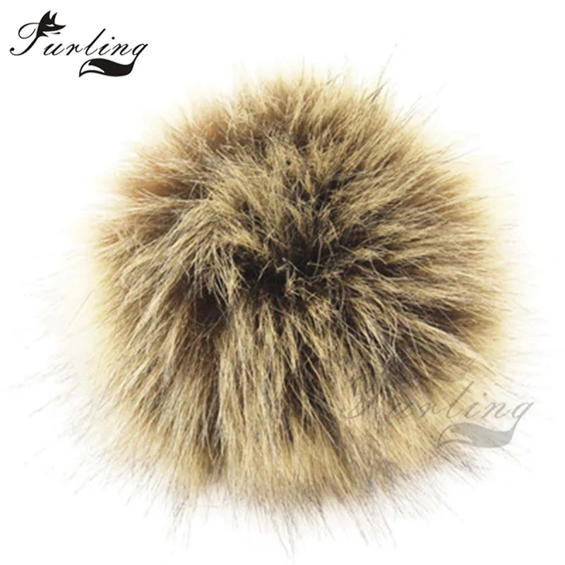 

Furling DIY 12pcs Faux Fur Pom Poms Keychain 10cm/3.9inch Fluffy Pom Pom Ball with Elastic Loop for Hats Key Chain Accessories