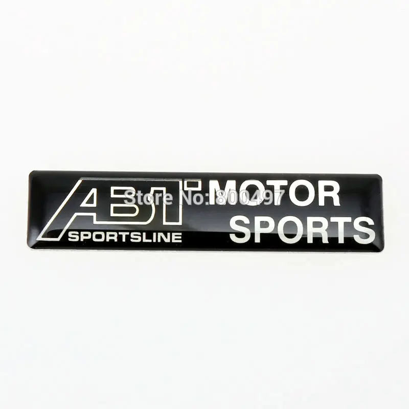 2 x Newest 3D Car Styling Aluminum Glue Decal Car Trunk Emblem Car Accessories Adhesive Badge for ABT Sportsline