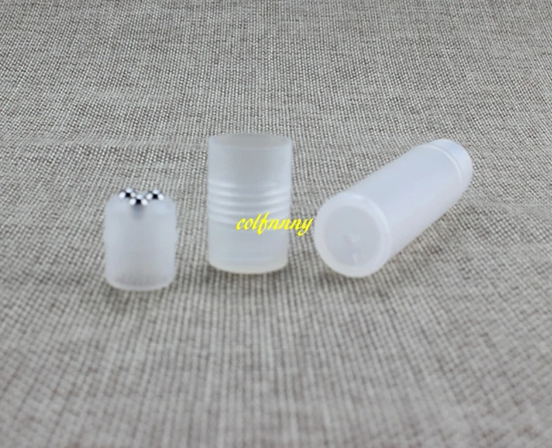 50pcs/lot 3 beads Eye Cream Roll on Bottles 10ML Cosmetics Ball Bottle Essence Oil Bottles transparent Plastic roll on bottle