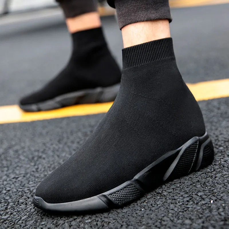 

MWY Mens Shoes Casual Warm Stretch Socks Sneakers Zapatos De Hombre Non Slip Mens Trainers Outdoor Walking Shoes Plus Size