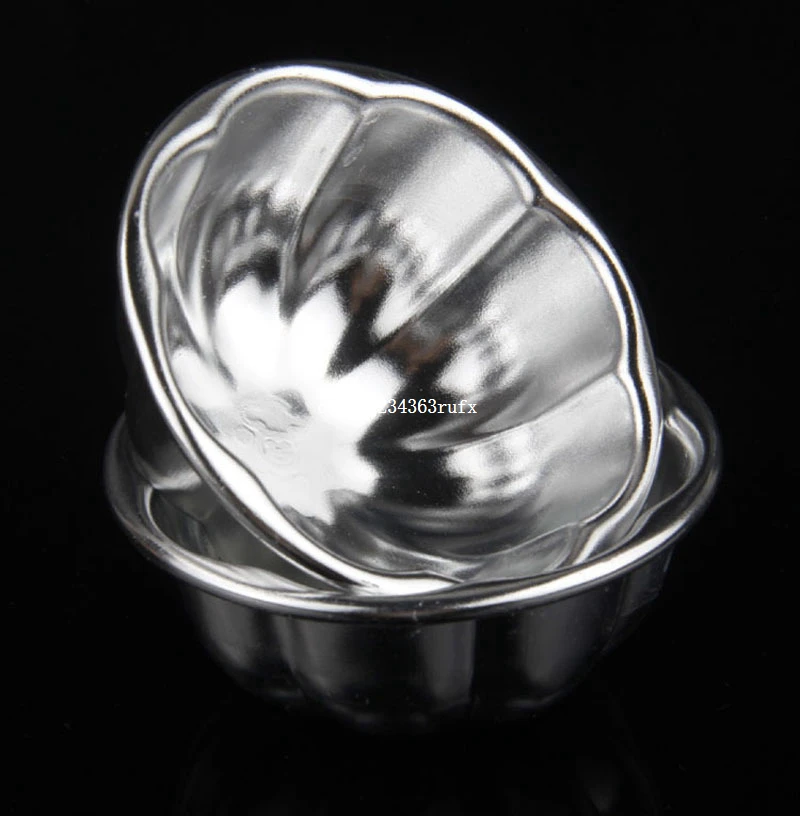 100pcs Mini Cake Molds Flower Shape Jelly Pudding Pie Cake Molds DIY Bakeware Baking Tool  6/8/9cm Aluminium Alloy