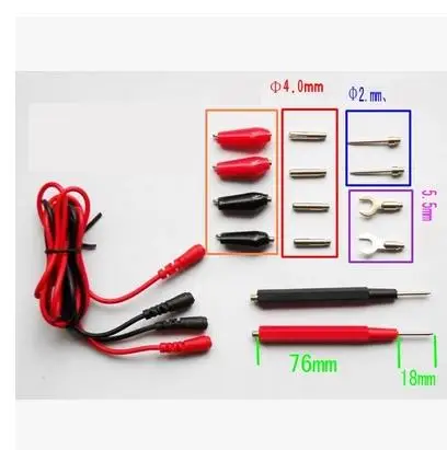 Linha de teste de combinação multifuncional com cabo de teste de jacaré com plugue banana