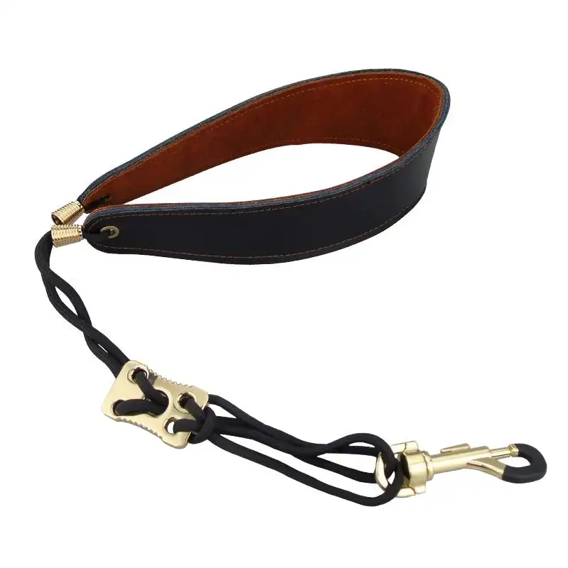 Saxophone Leather Neck Strap Halter Strap Metal hook Adult Child Student Universal