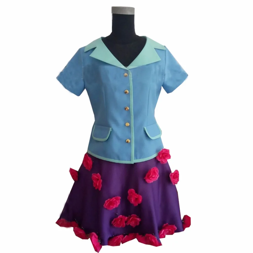 

2024 Hirose Yasuho Cosplay Costume Blue Flower Dress