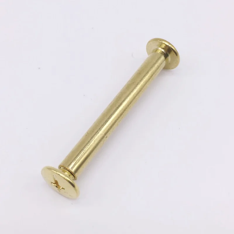 Wkooa Chicago Screws Golden Nail Low Profile Binding Posts Dia 5 mm Length 5mm - 100mm