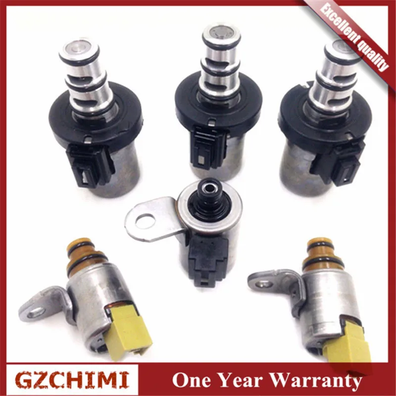 Set Of 6 Tested 4F27E Fnr5 Transmission Solenoid For Ford Sspcc Sspcb Sspca