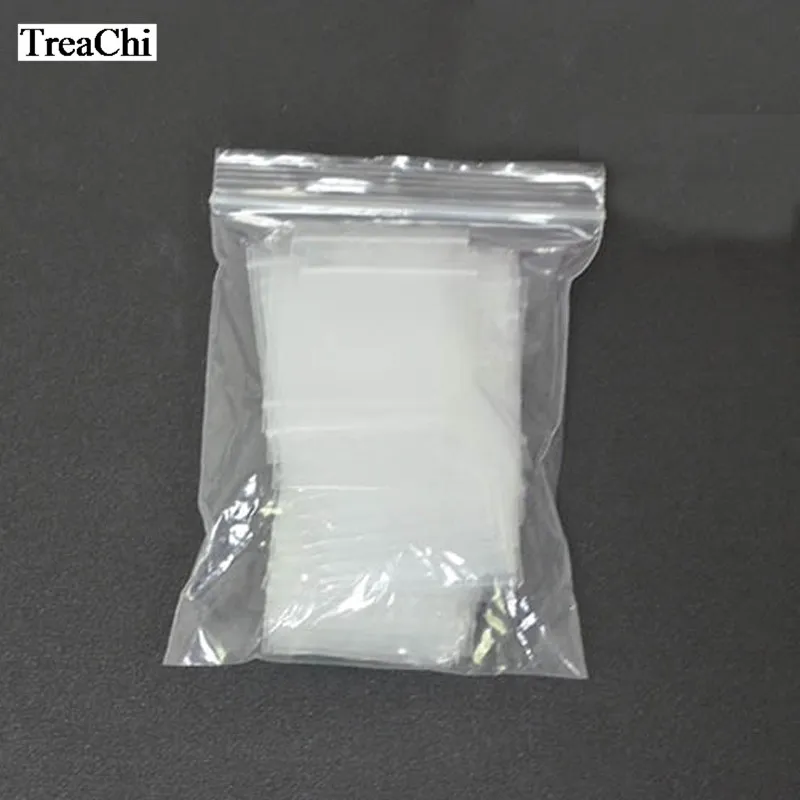 100Pcs Thick Mini Ziplock Transparent Plastic Bag Useful Store Zip Zipped Lock Poly Bag Coin Ring Jewelry Packaging Bag 0.12Mm