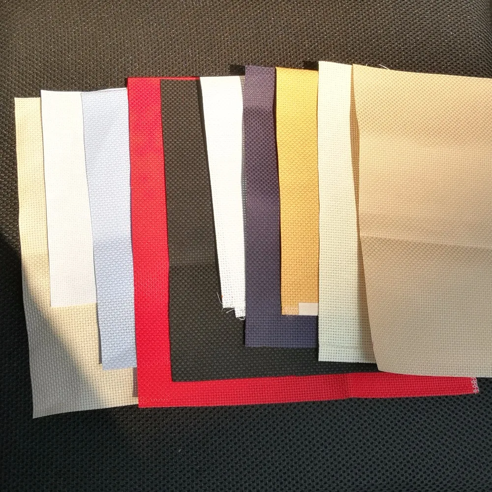 生地20x20cm,5個を超えるランダムな色の生地,クロスステッチ,10カラット,28カラット,40カラット