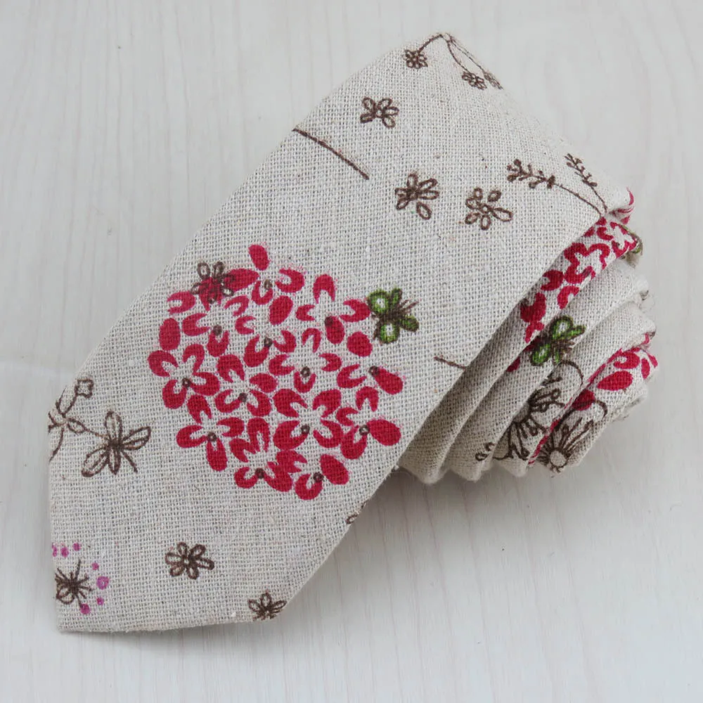 

(1pcs/lot)So far the most popular a linen fabric tie/A settled on flowers dance/Very beautiful