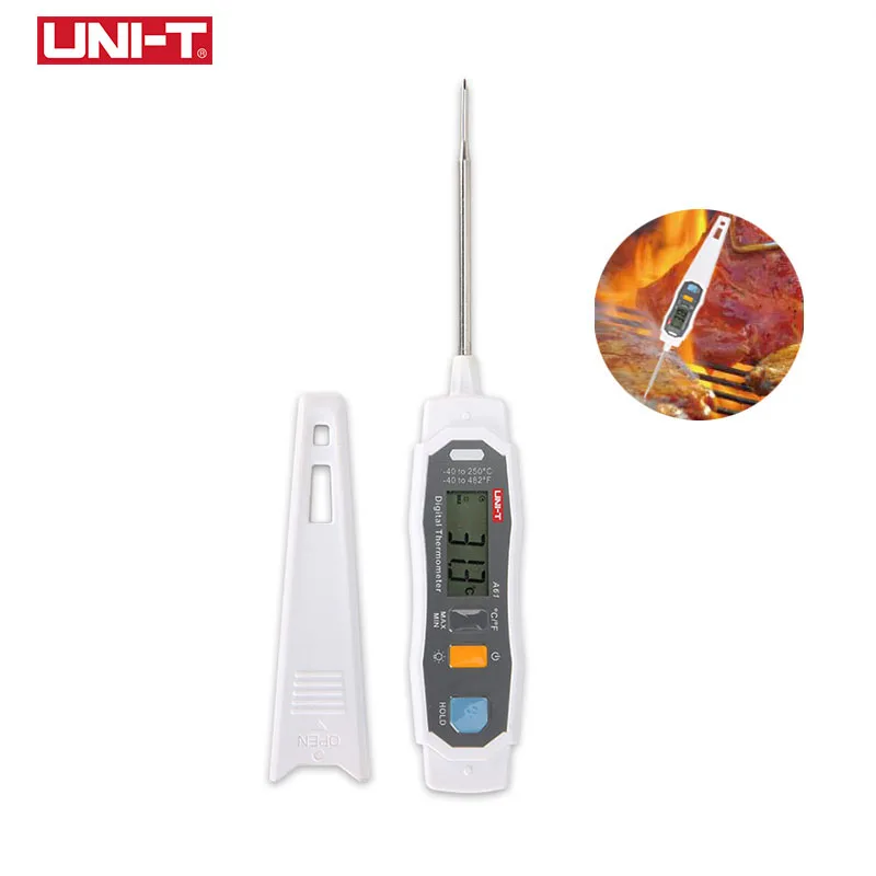 

UNI-T Digital Probe Oven Thermometer A61 LED Indication Water Oil Temperature Meter Probe For Food Cooking Kitchen BBQ