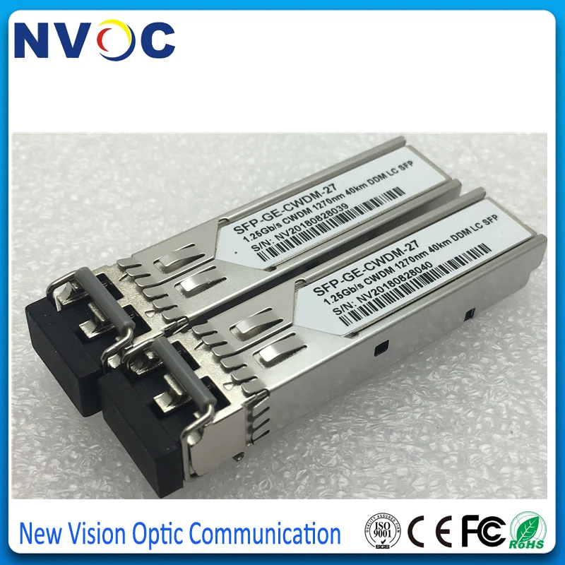 Free Shipping 1.25G 1390nm 1410nm 1430nm 1450nm 1470nm 1490nm  20KM  Dual LC Optic CWDM SFP Transceiver