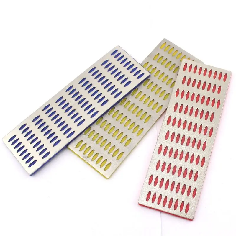 3 pezzi 2 "x 6" 240 600 1000 grana Kit affilatrici per pietre diamantate piatte sottili grana ILOVETOOL
